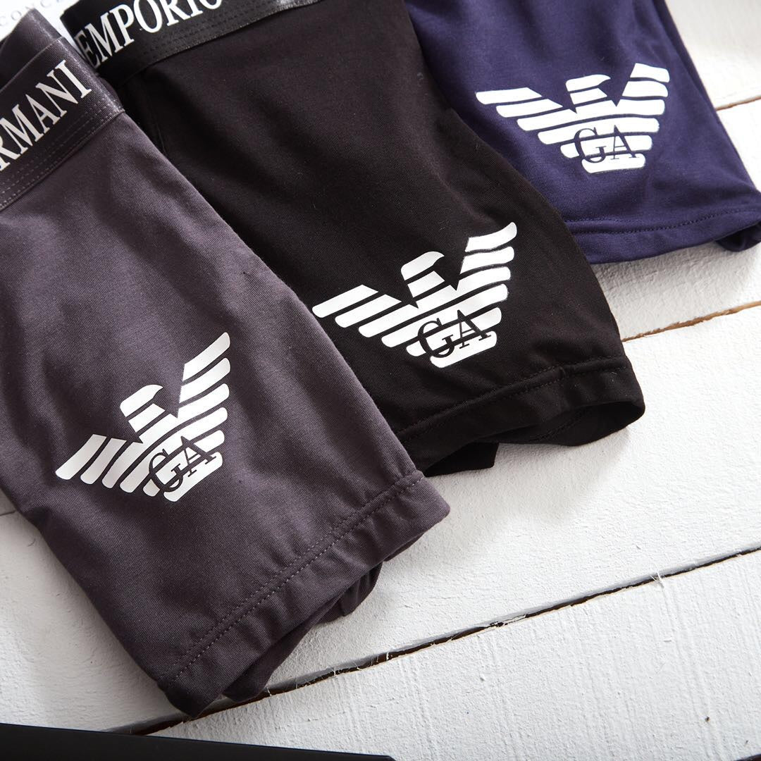 Emporio Armani Black Folded Wordmark Box Boxer Briefs, image 9