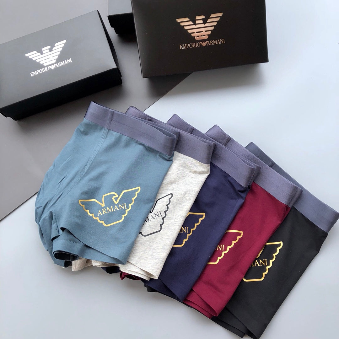 Armani Outline Eagle Mixed-Colour Boxer Briefs, Box of 3, gallery image 3
