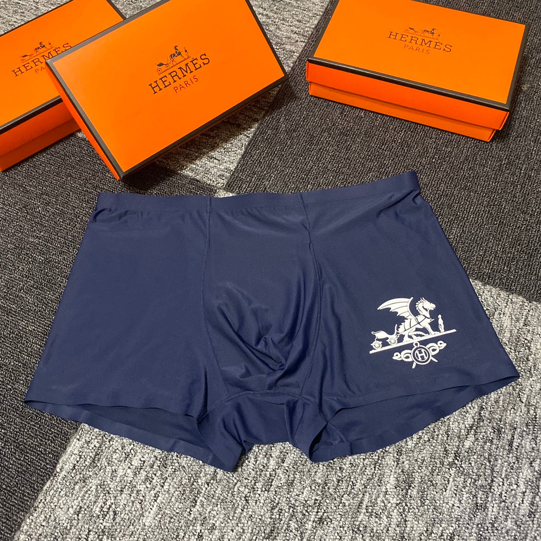 Hermès Boxed Bright Carriage Panels Boxer Briefs, image 5