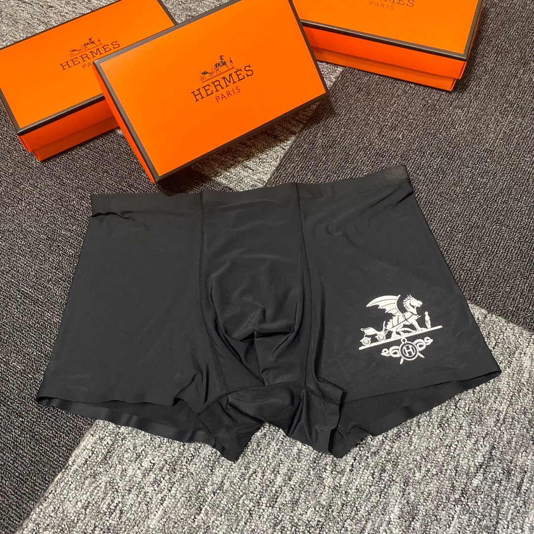 Hermès Boxed Bright Carriage Panels Boxer Briefs, image 4