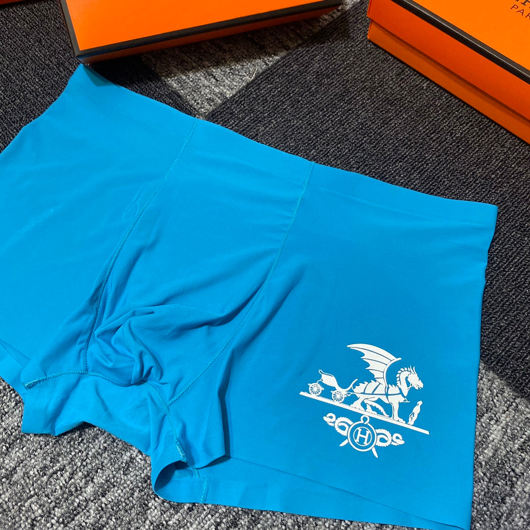 Hermès Boxed Bright Carriage Panels Boxer Briefs, image 8