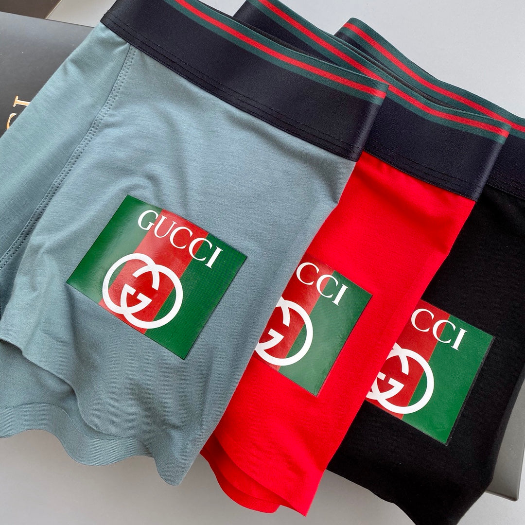 Gucci Blue Red Green Double Letter Patches Boxer Briefs, image 2