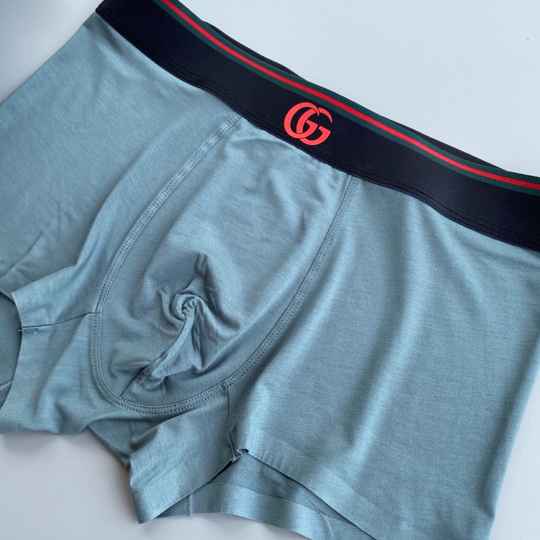 Gucci Teal Grey Navy Red Edge Waist Boxer Briefs, image 6