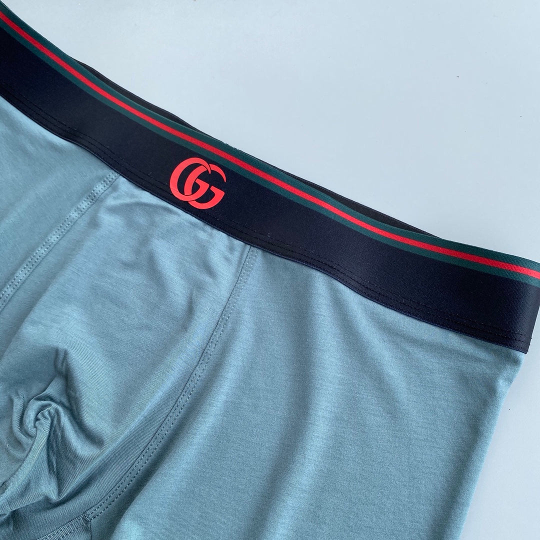 Gucci Teal Grey Navy Red Edge Waist Boxer Briefs, image 8