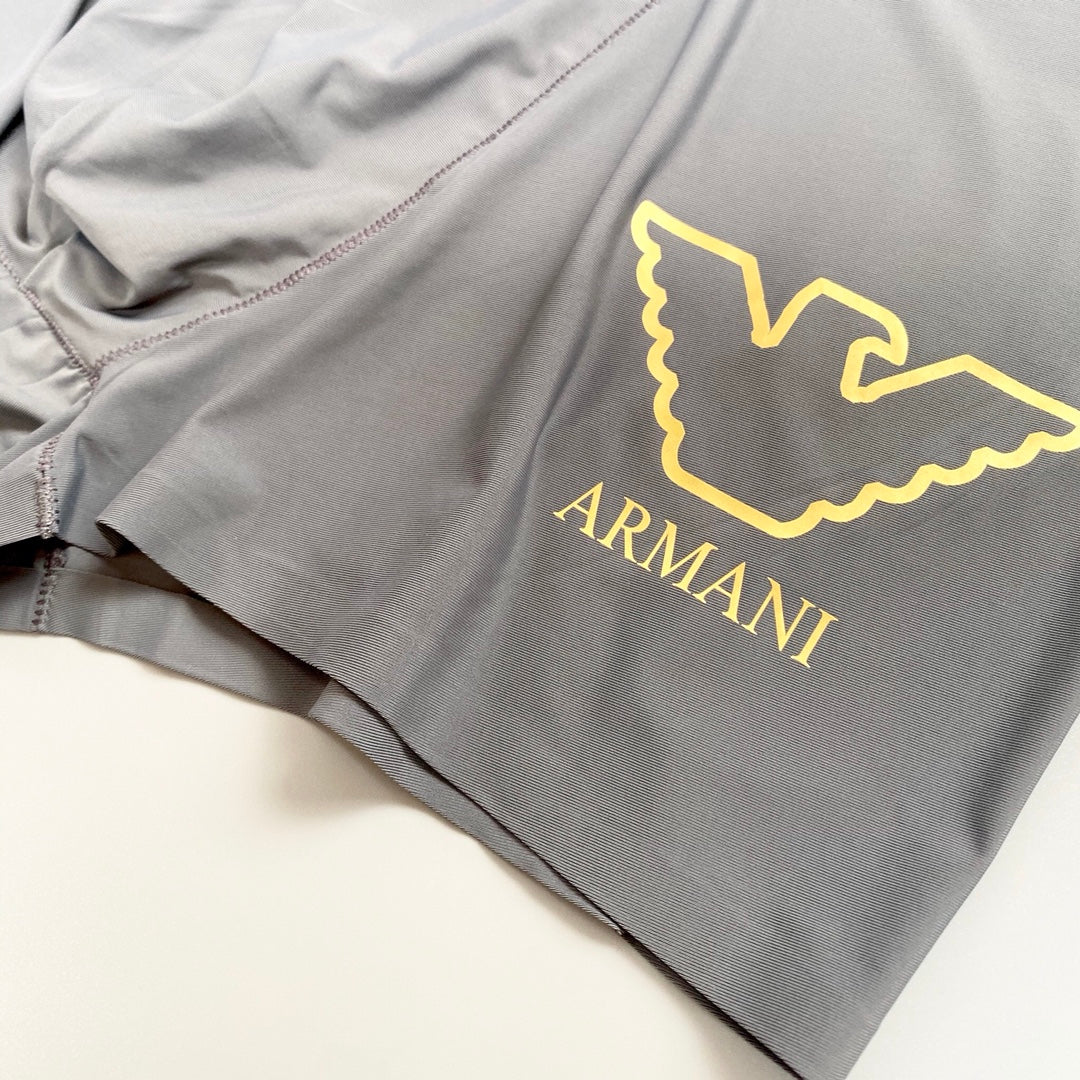 Emporio Armani Blue Grey Large Outline Wing Boxer Briefs, image 7