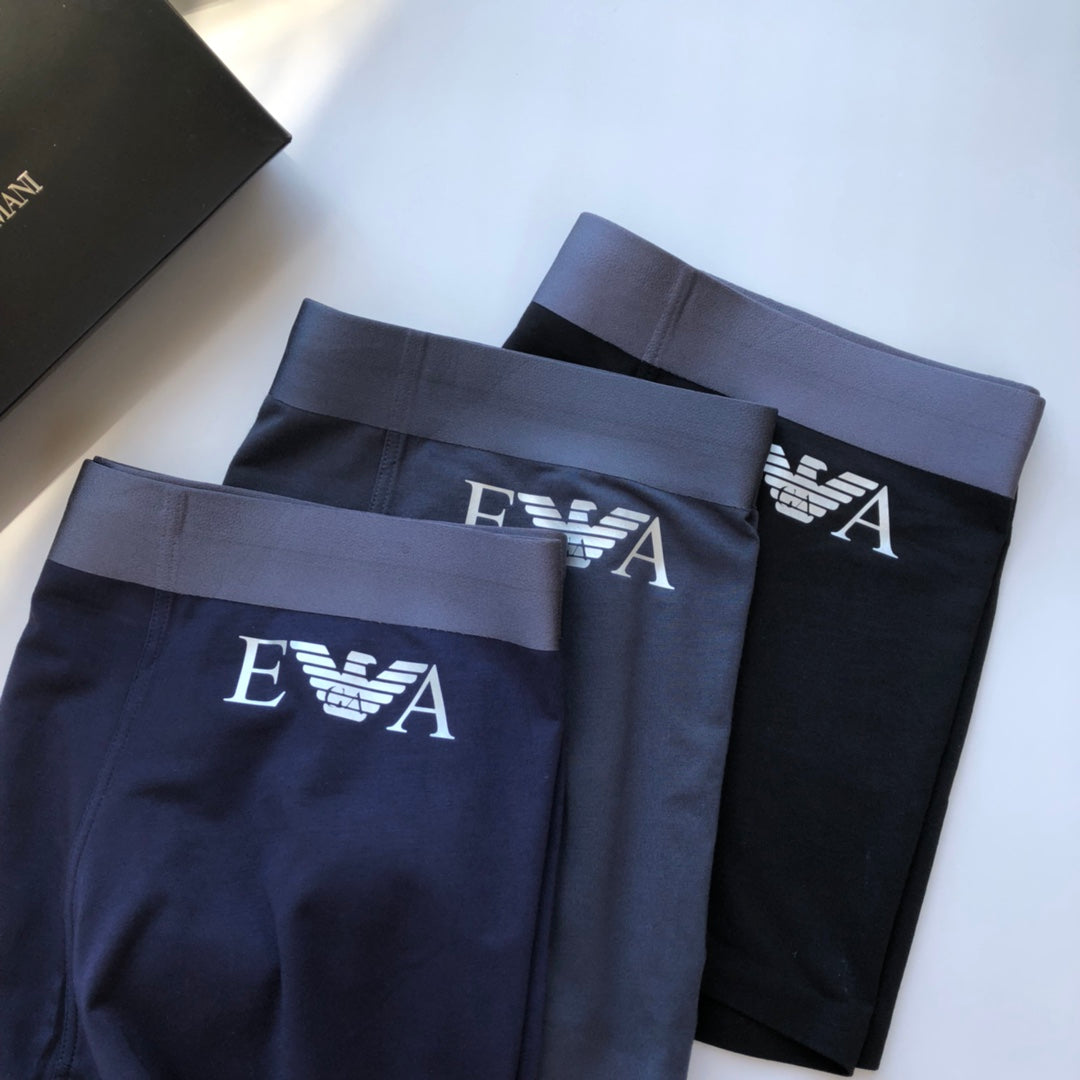 Armani Dark Letter-Detail Boxer Briefs, Box of 3, gallery image 5