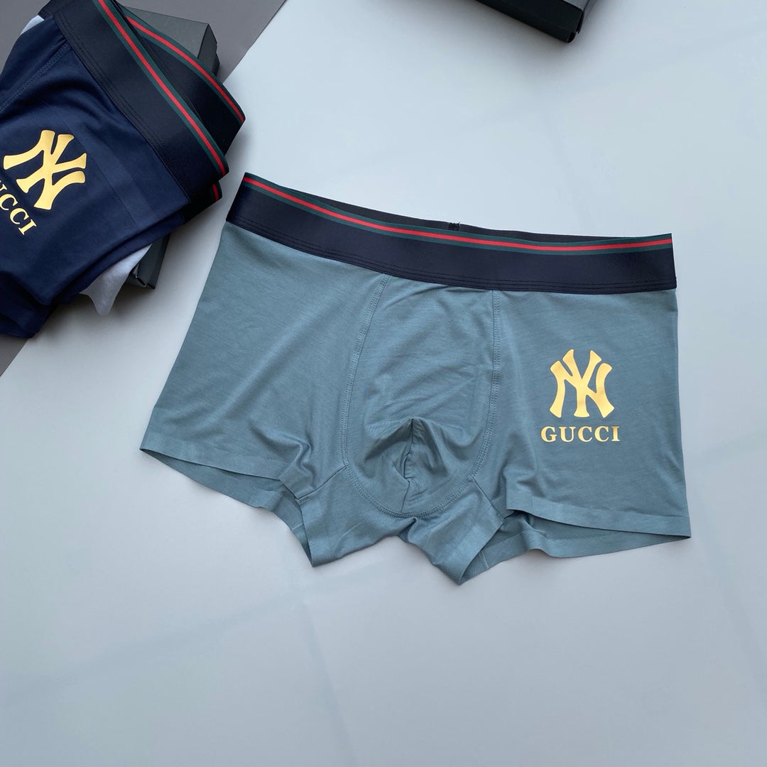 Gucci Grey NY Gold Letter Patch Boxer Briefs, image 6