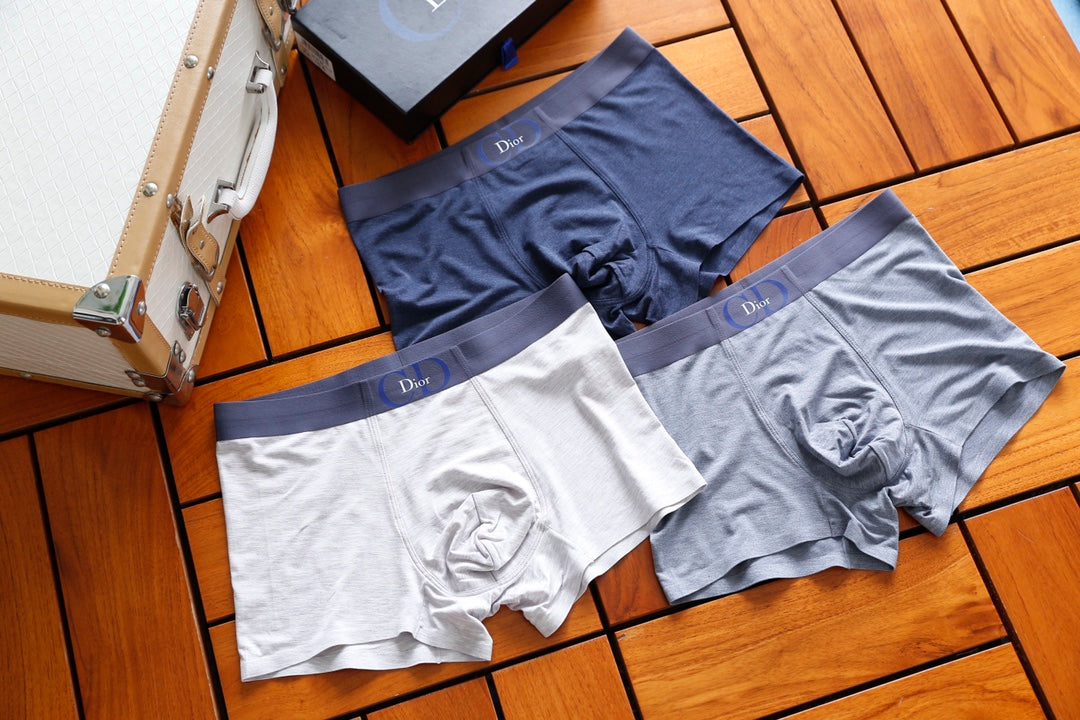Dior White Narrow Dark Waist Boxer Briefs, image 3