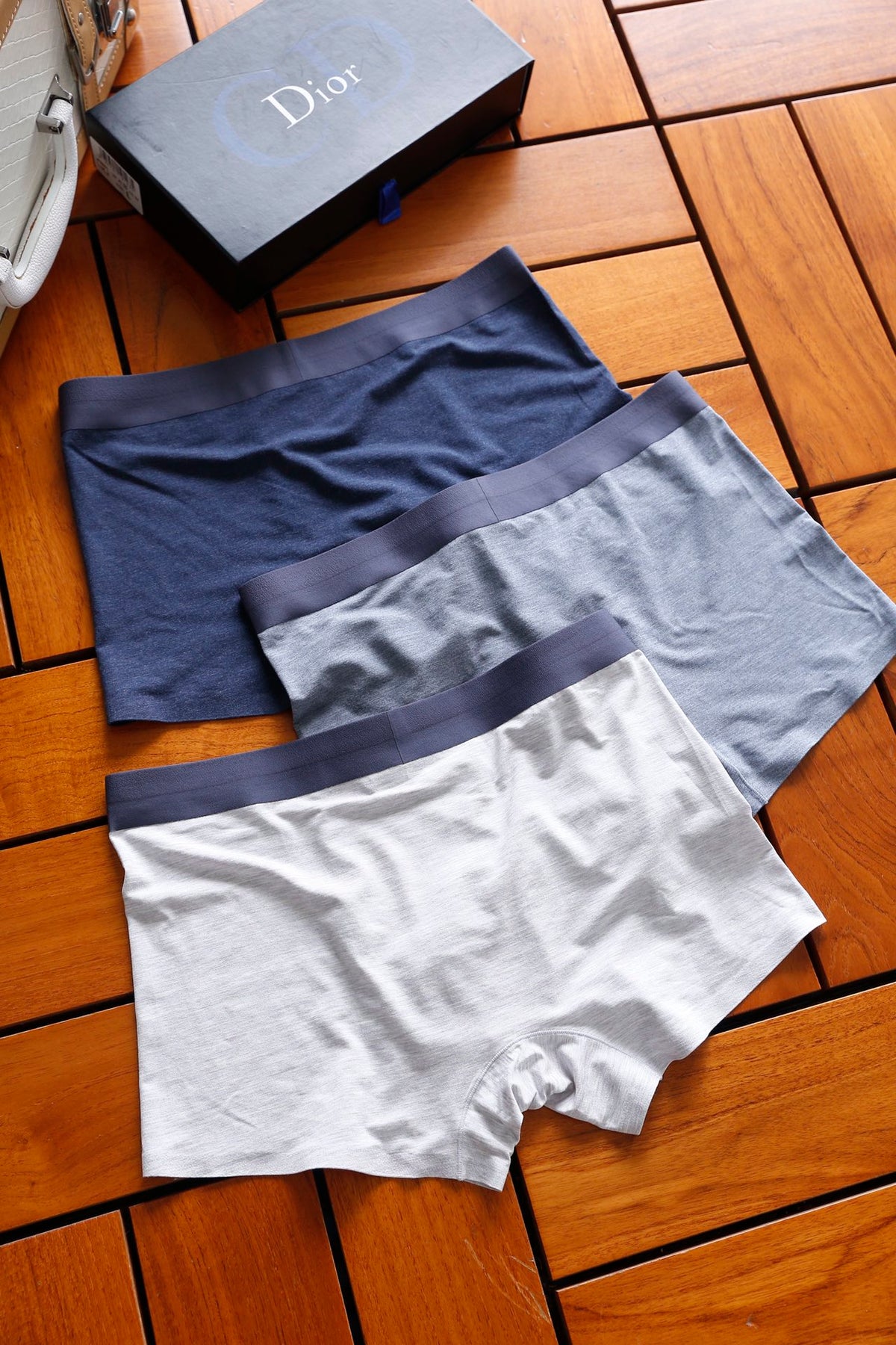 Dior White Narrow Dark Waist Boxer Briefs, image 4