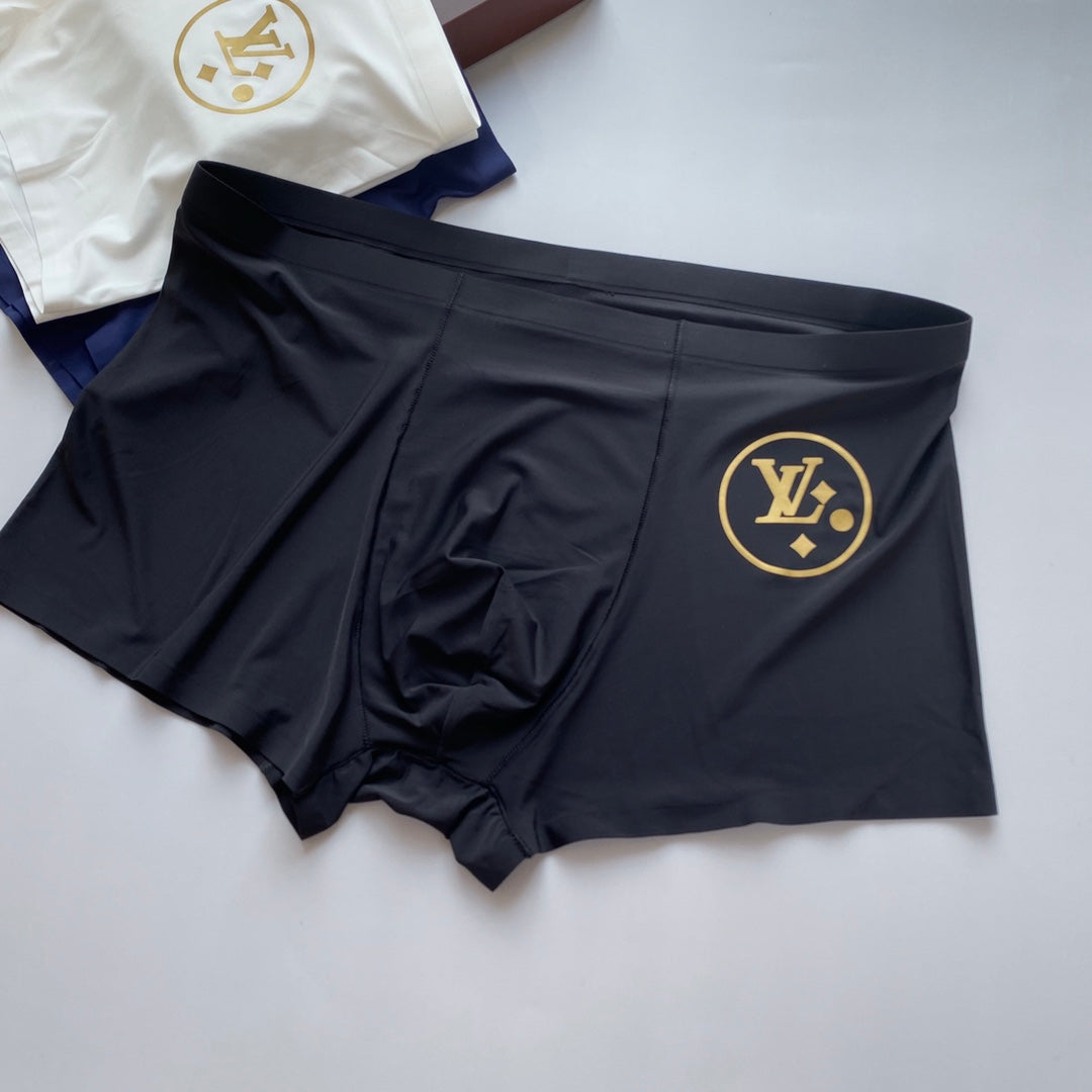 Louis Vuitton White Navy Gold Round Monogram Boxer Briefs, image 6