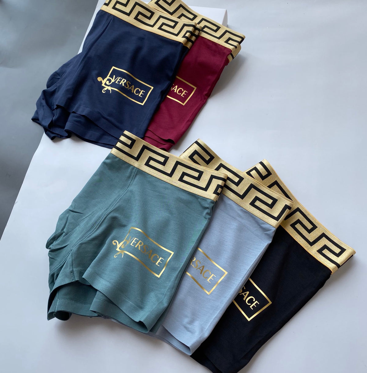 Versace Blue Black Gold Key Fronts Boxer Briefs, image 9