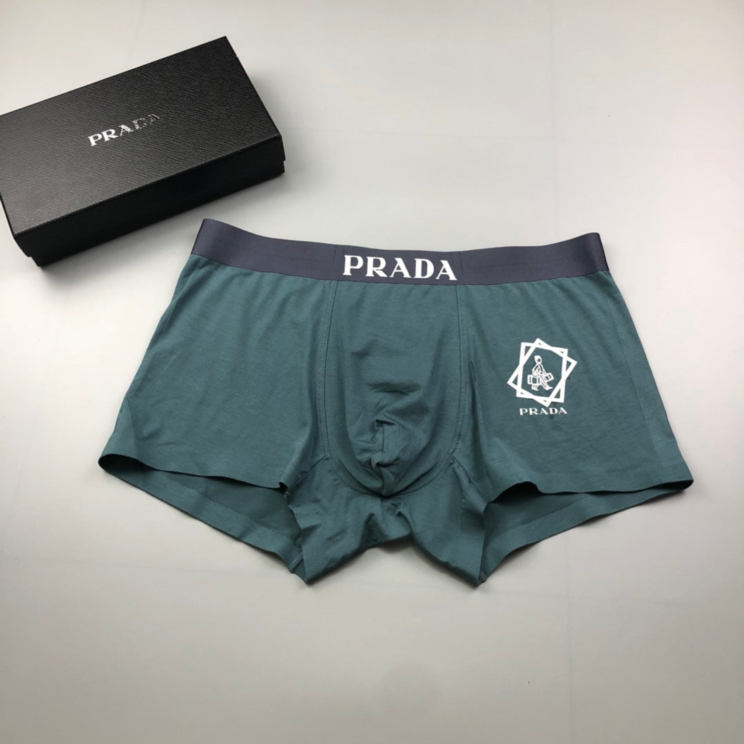 Prada Black White Crest Motif Boxer Briefs, image 3