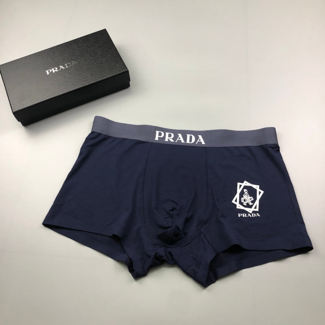 Prada Black White Crest Motif Boxer Briefs, image 2