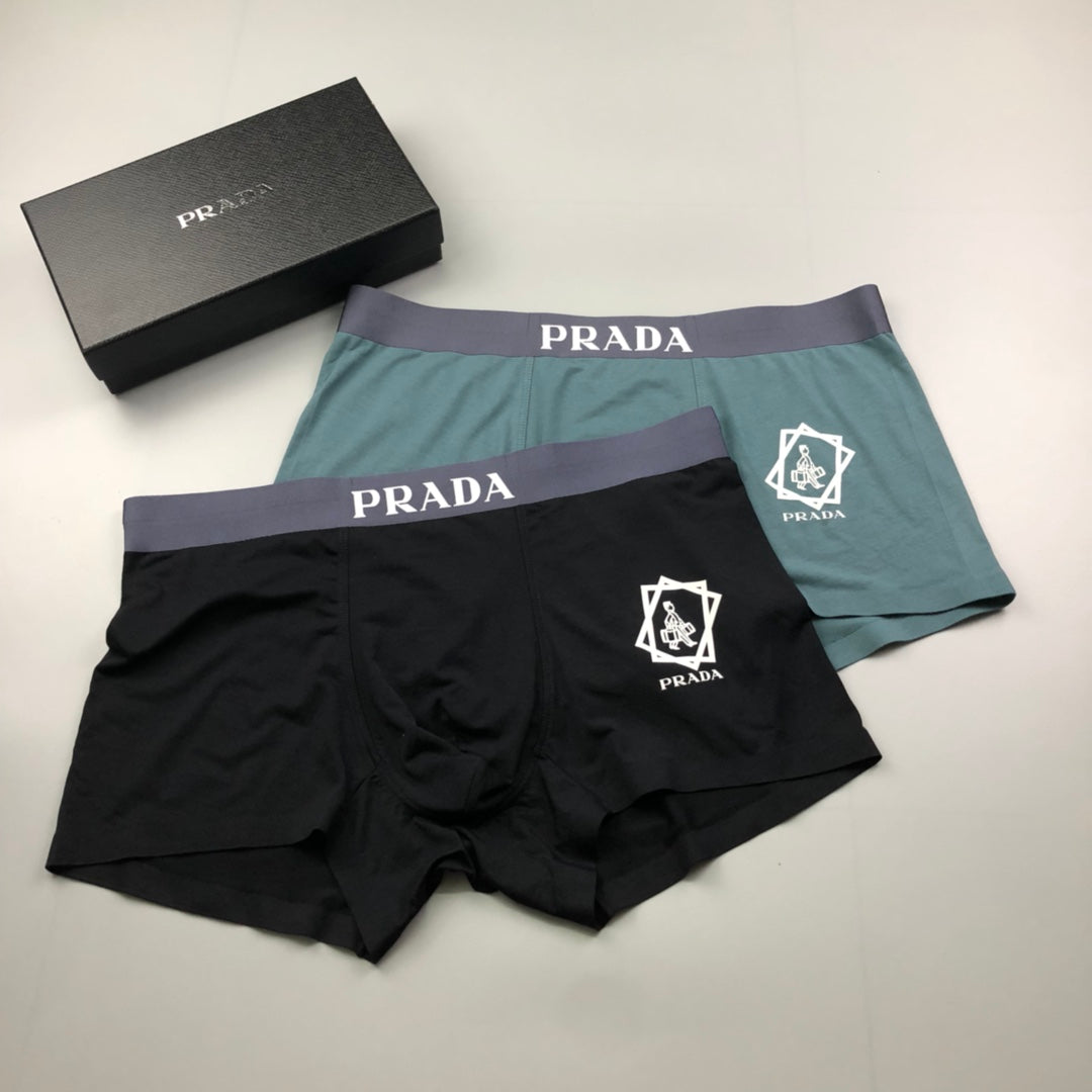 Prada Black White Crest Motif Boxer Briefs, image 5