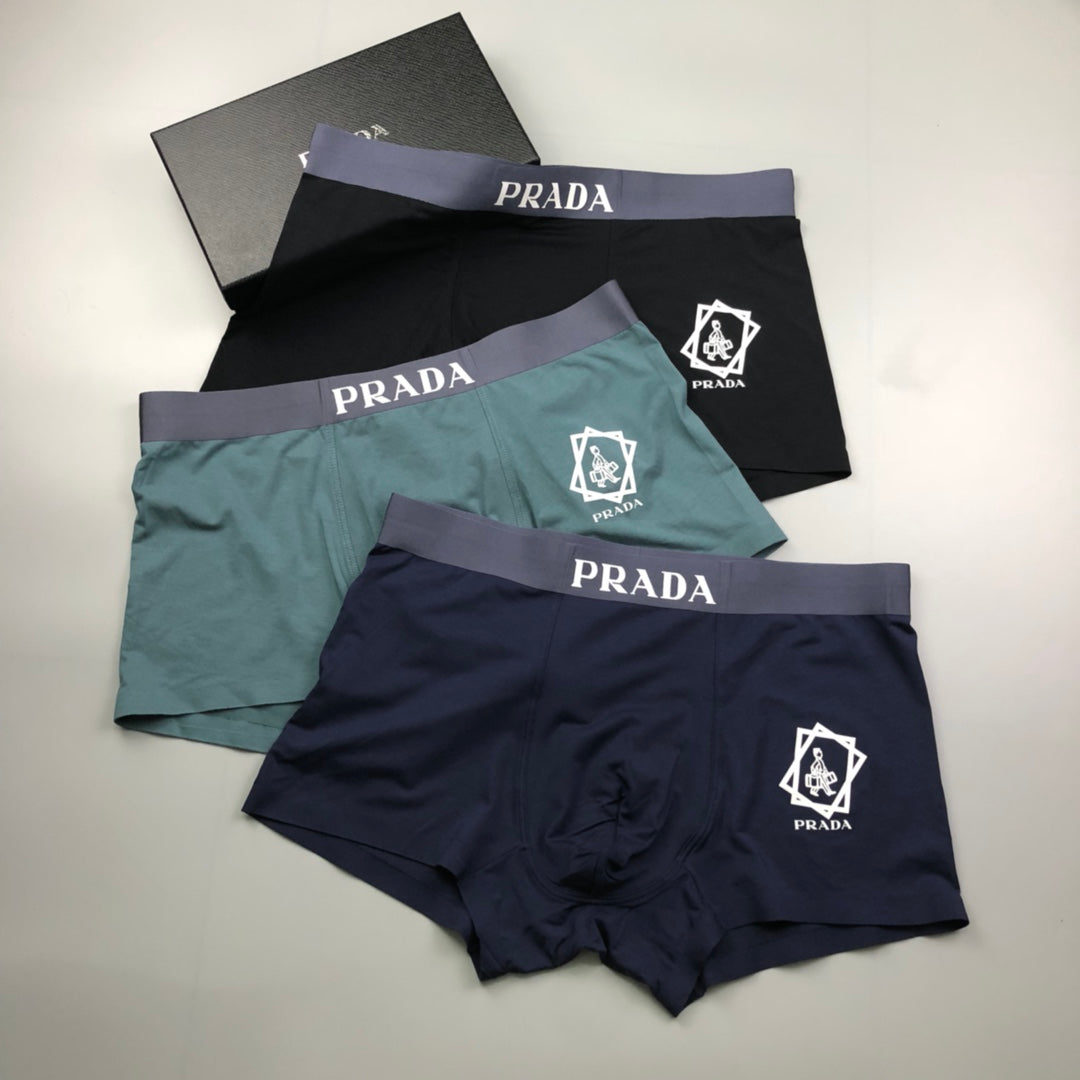 Prada Black White Crest Motif Boxer Briefs, image 7