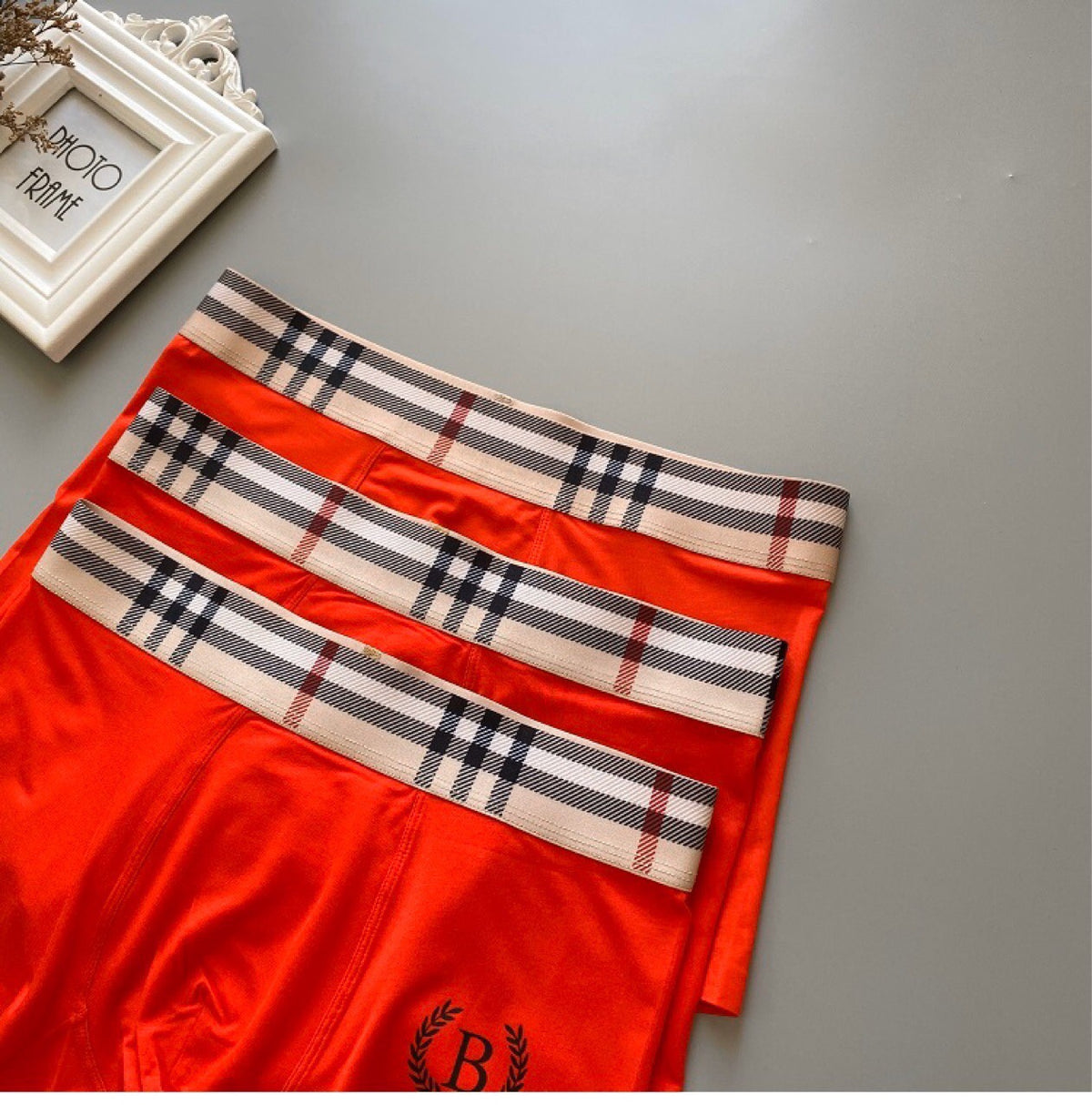 Burberry Red Broad Check Waist Small Logo Boxer Briefs, image 5