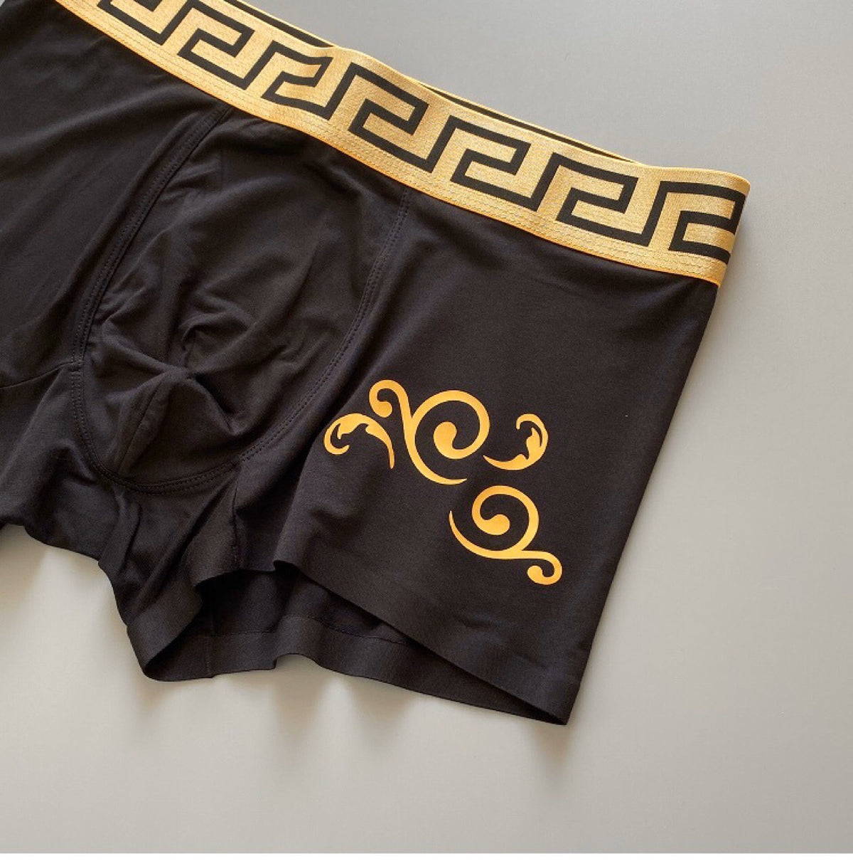 Versace Black Gold Key Decorative Curl Boxer Briefs, image 8
