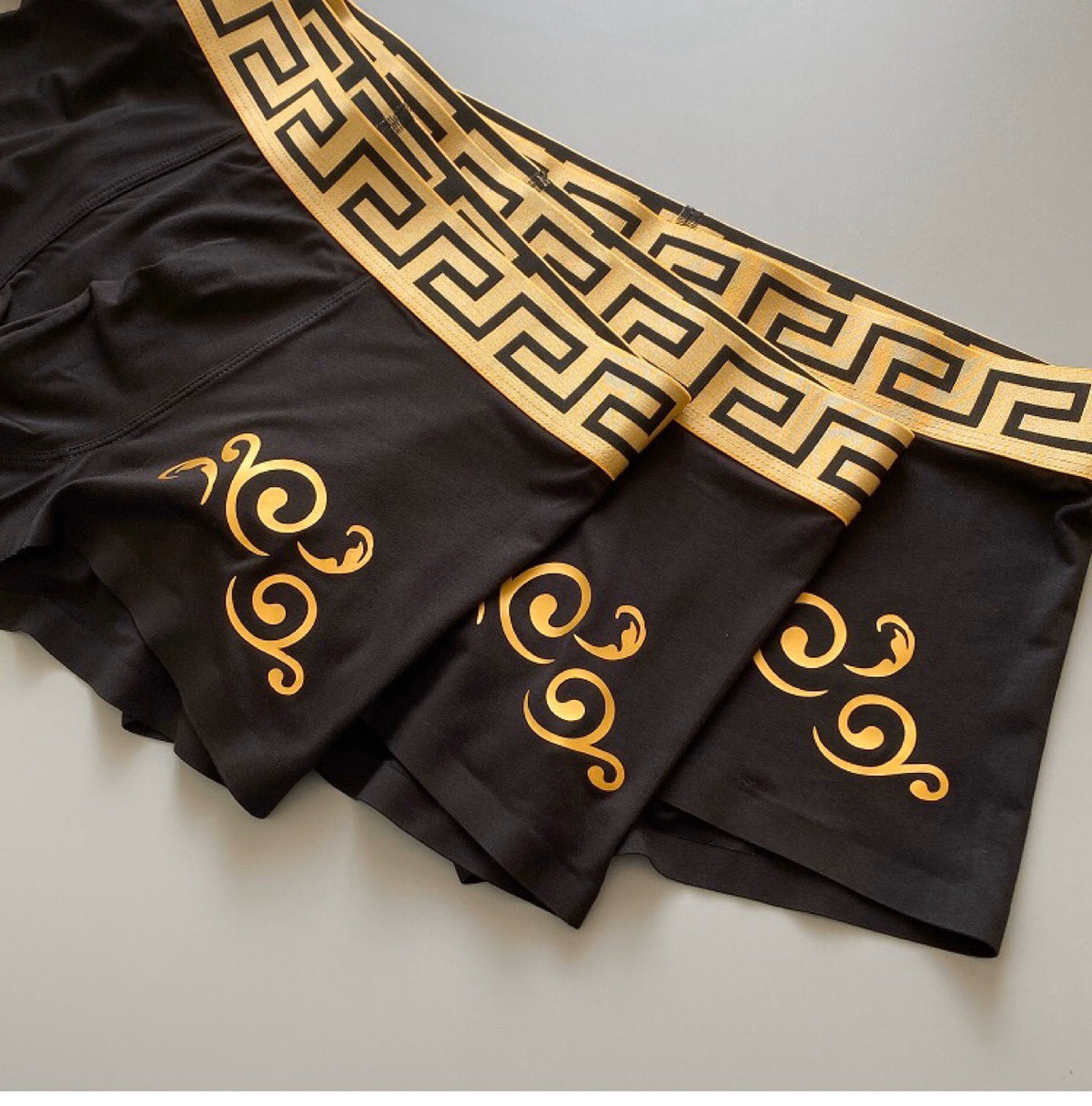 Versace Black Gold Key Decorative Curl Boxer Briefs, image 3