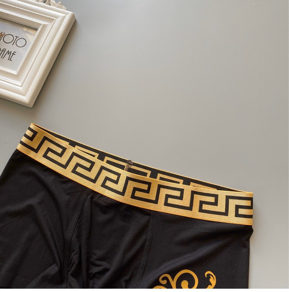 Versace Black Gold Key Decorative Curl Boxer Briefs, image 6