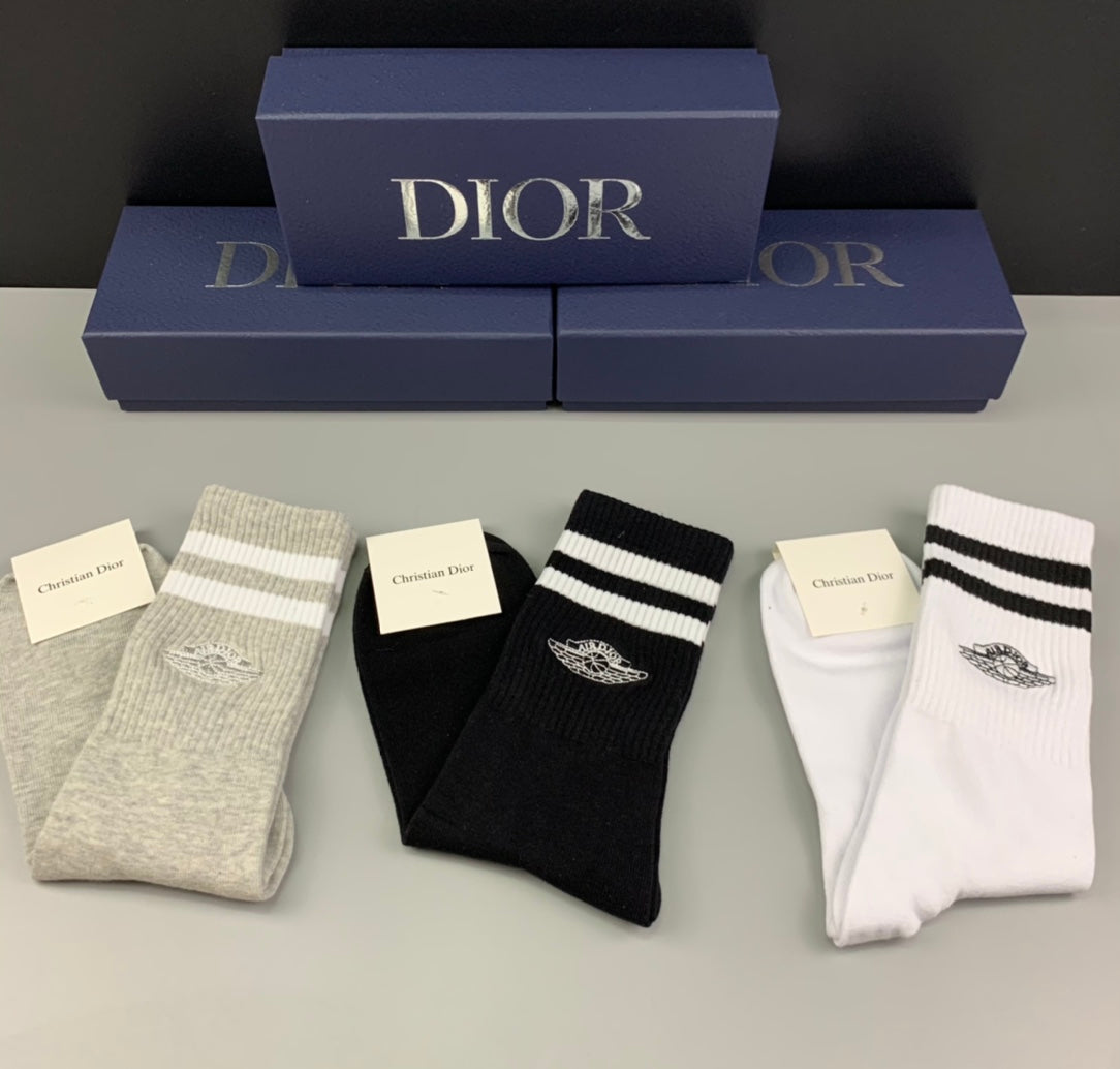 Dior Black White Cream Side Stripe Men's Briefs, image 4