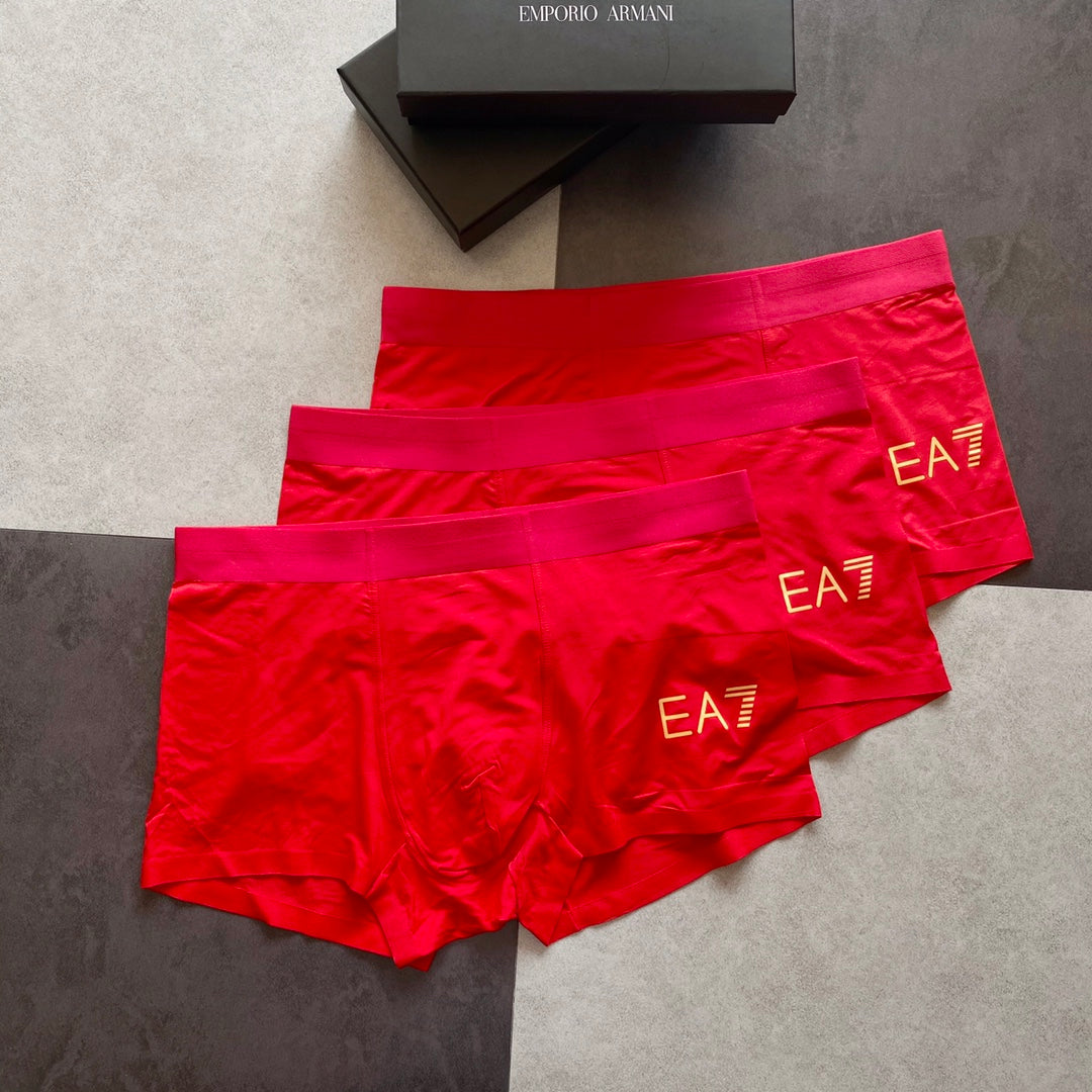 Emporio Armani Red Folded Small EA7 Boxer Briefs, image 1