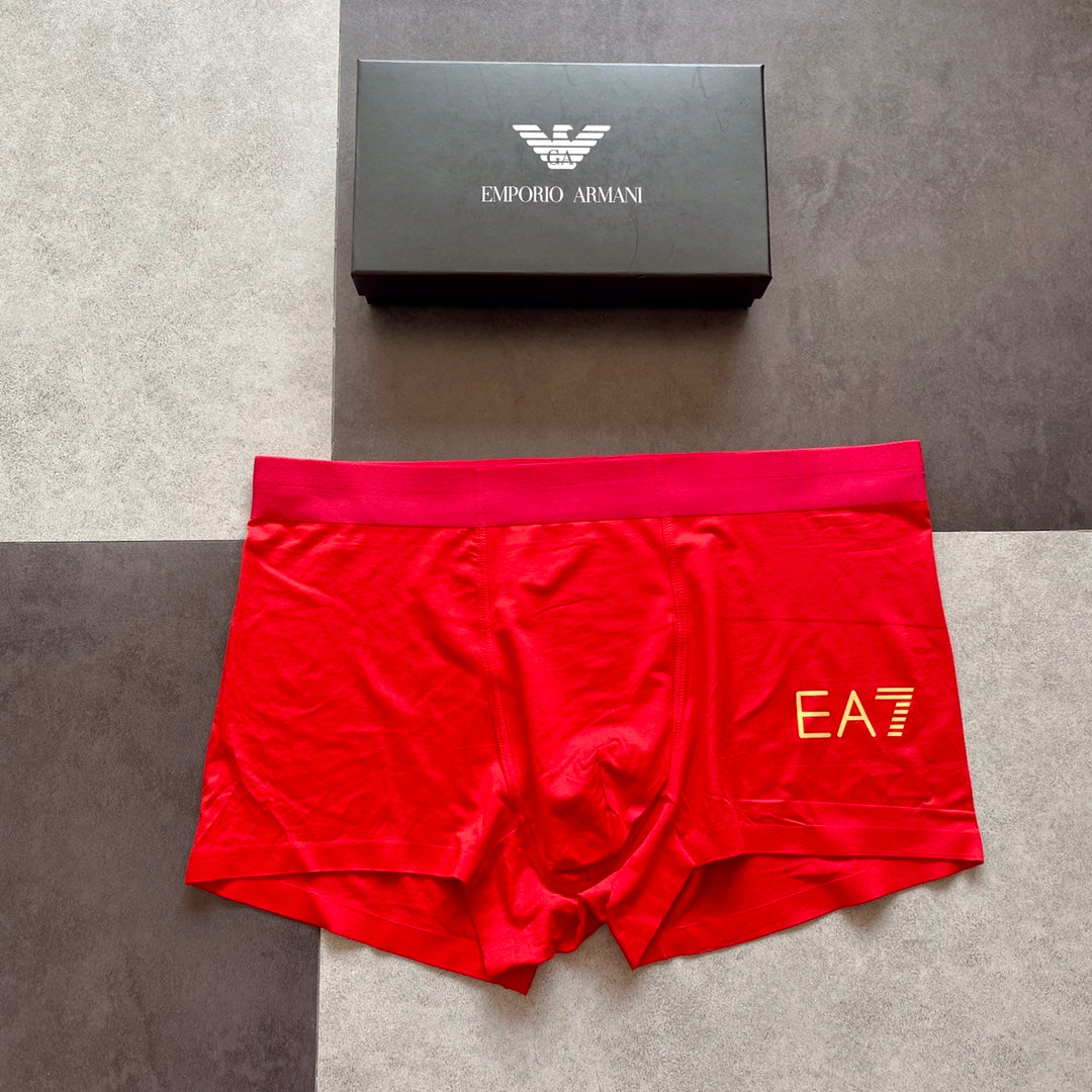 Armani Red Gold-Letter Boxer Briefs, Box of 3, gallery image 4