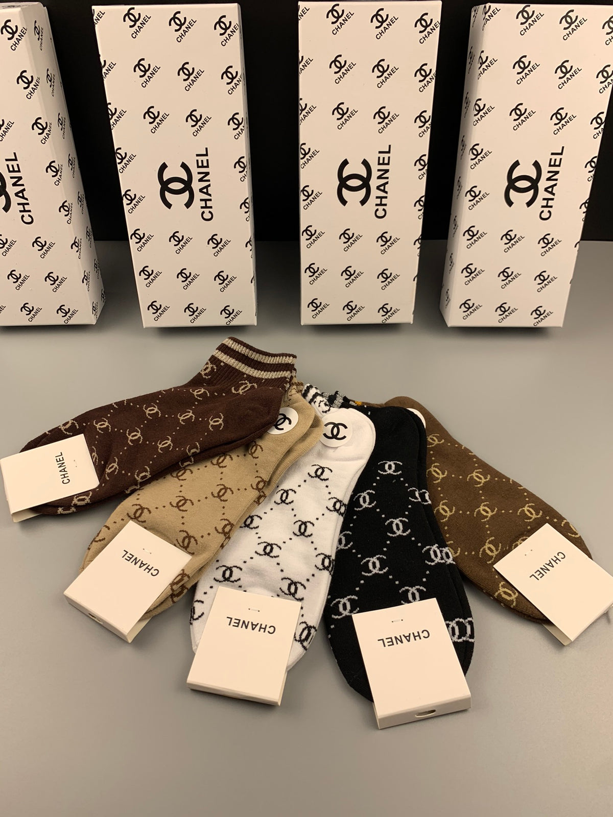 CHANEL Warm Geometric Short Socks, gallery image 4