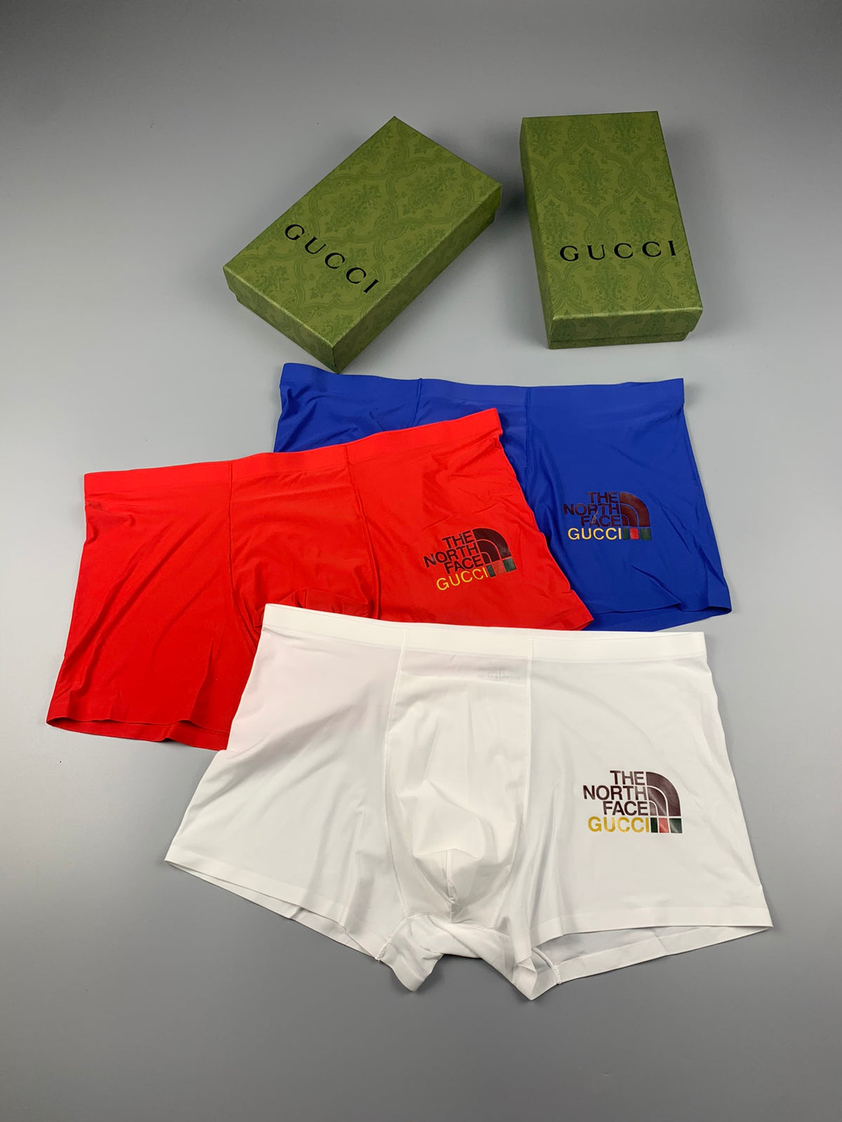 Gucci White Red Grey Small Animal Motif Boxer Briefs, image 4