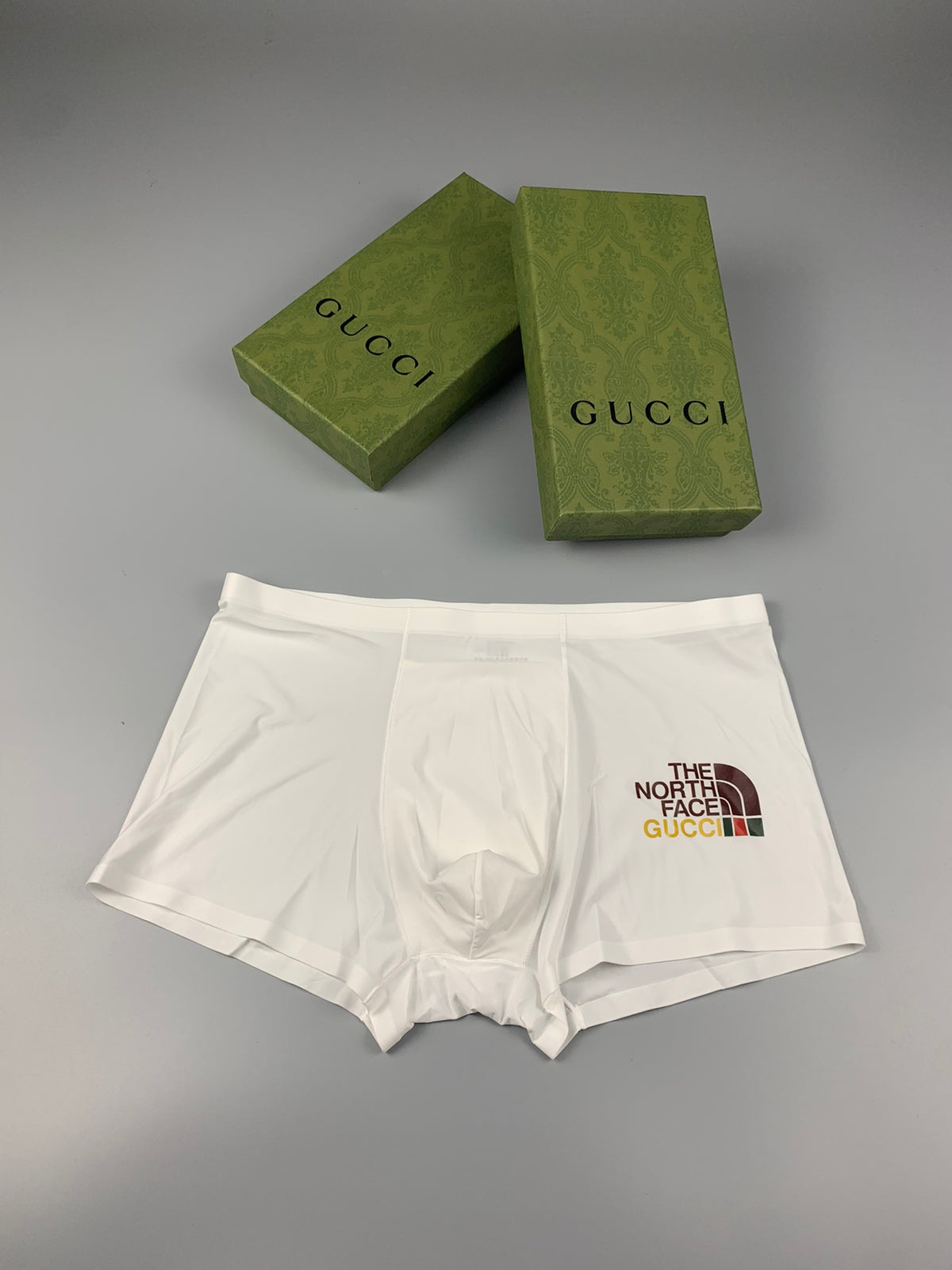 Gucci White Red Grey Small Animal Motif Boxer Briefs, image 2