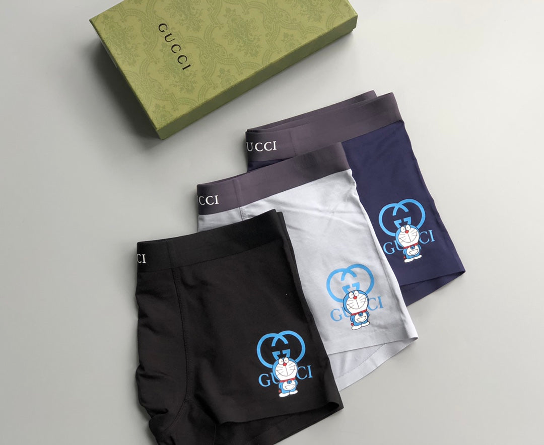 Gucci Boxed Grey Blue Wordmark Bands Boxer Briefs, image 7