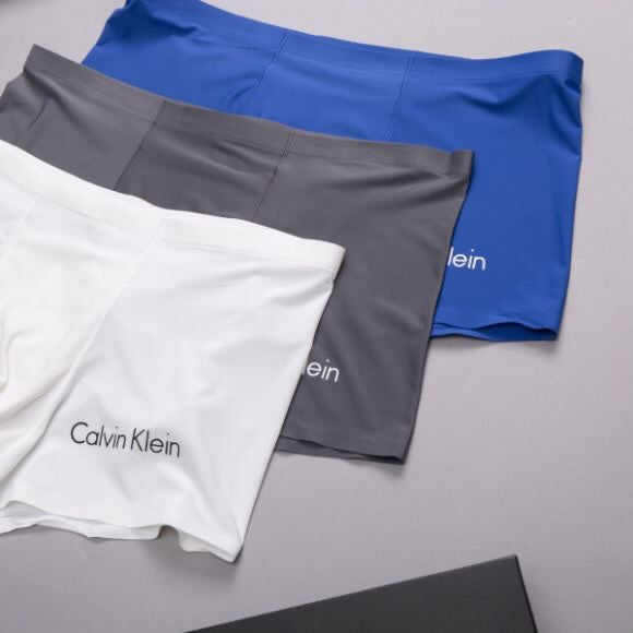 Calvin Klein White Navy Red Folded Shades Boxer Briefs, image 5