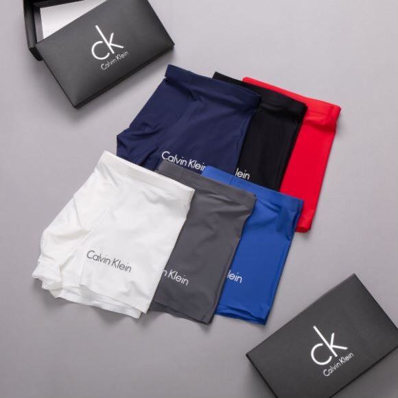 Calvin Klein White Navy Red Folded Shades Boxer Briefs, image 1
