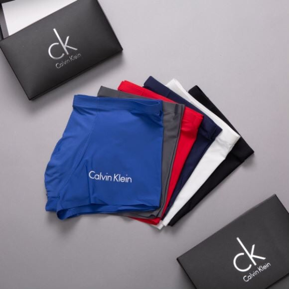 Calvin Klein White Navy Red Folded Shades Boxer Briefs, image 2
