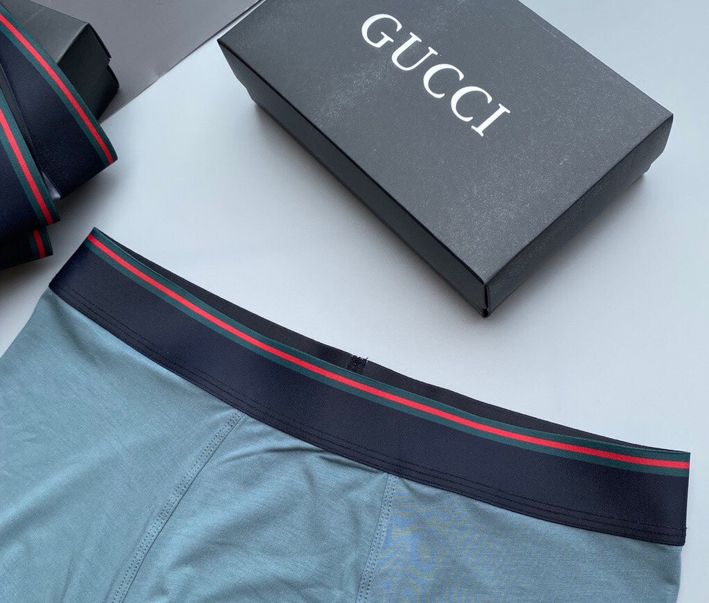 Gucci Red Grey Navy Cartoon Patch Boxer Briefs, image 7