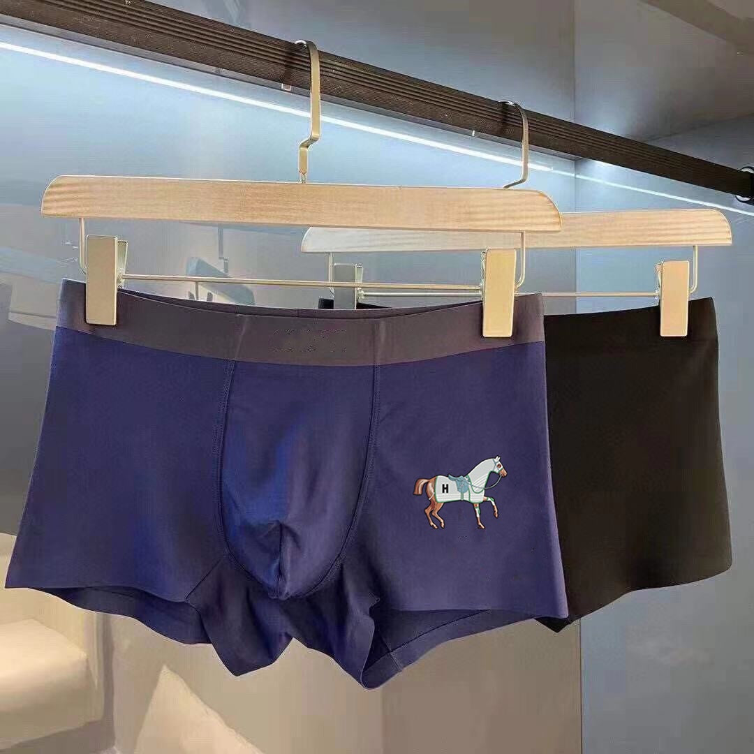 Hermès Neutral Hanging Horse Motifs Boxer Briefs, image 4