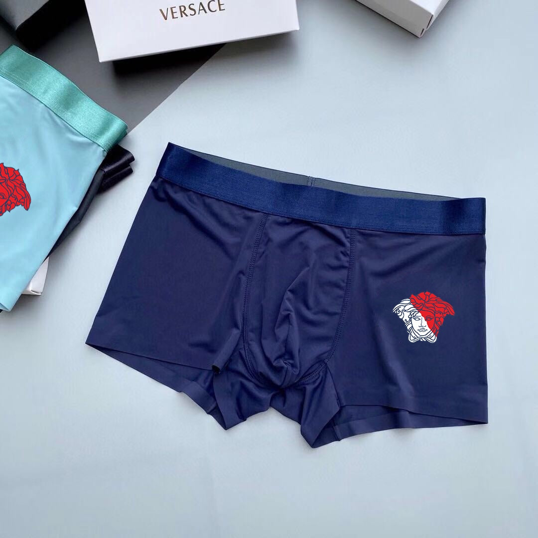 Versace Red Grey Blue Cartoon Patch Boxer Briefs, image 5