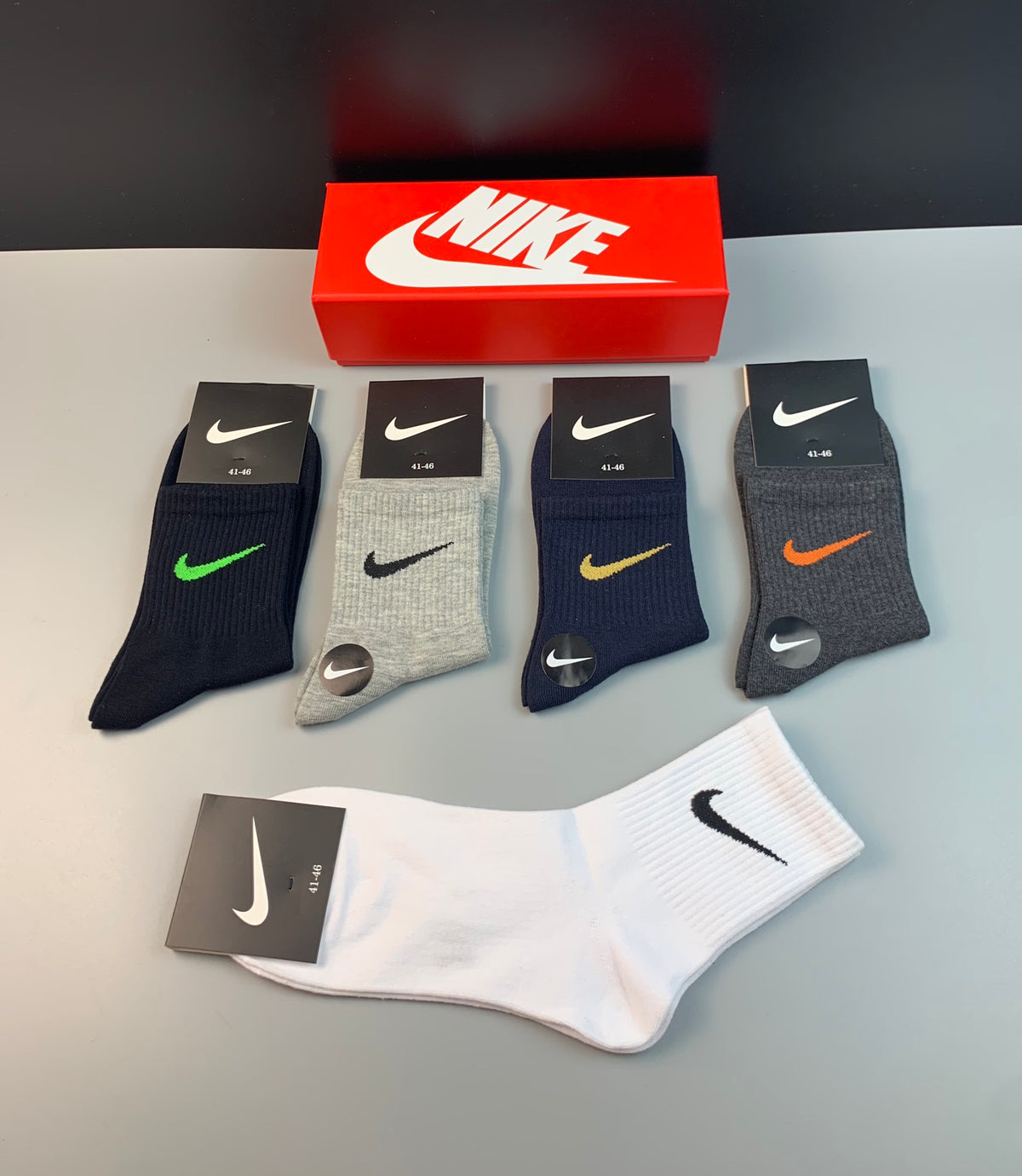 Nike Small Colour Swoosh Ribbed Socks, gallery image 2