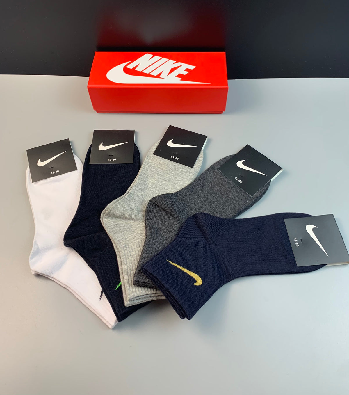 Nike Small Colour Swoosh Ribbed Socks, gallery image 4