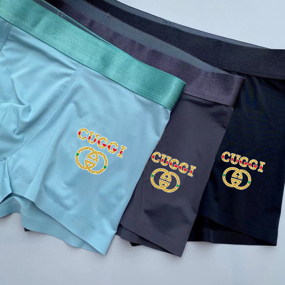 Gucci Teal Blue Gold Wordmarks Boxer Briefs, image 4
