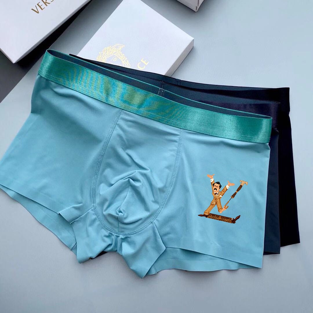 Louis Vuitton Teal Grey Black Gold Monogram Boxer Briefs, image 4