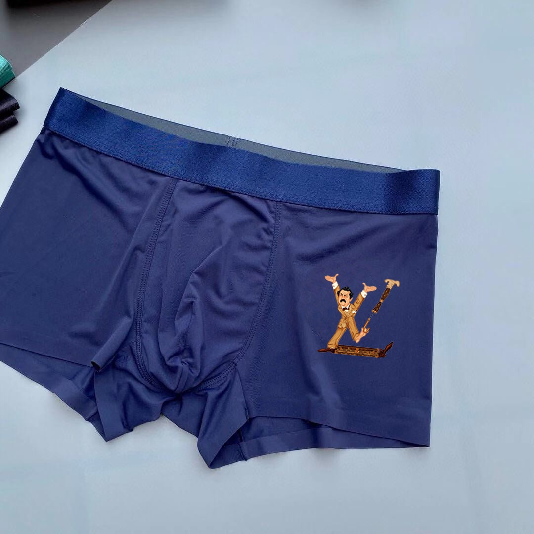 Louis Vuitton Teal Grey Black Gold Monogram Boxer Briefs, image 6