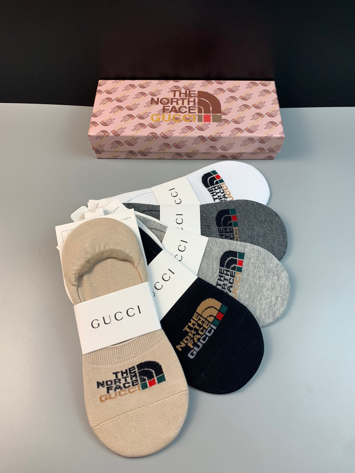 Gucci Neutral Packaged Low Cut No-Show Socks, image 3