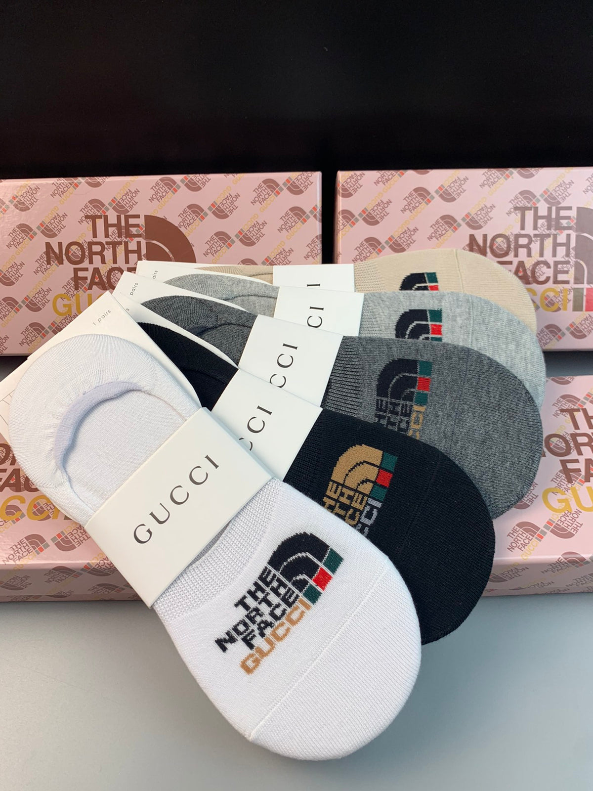 Gucci Neutral Packaged Low Cut No-Show Socks, image 8