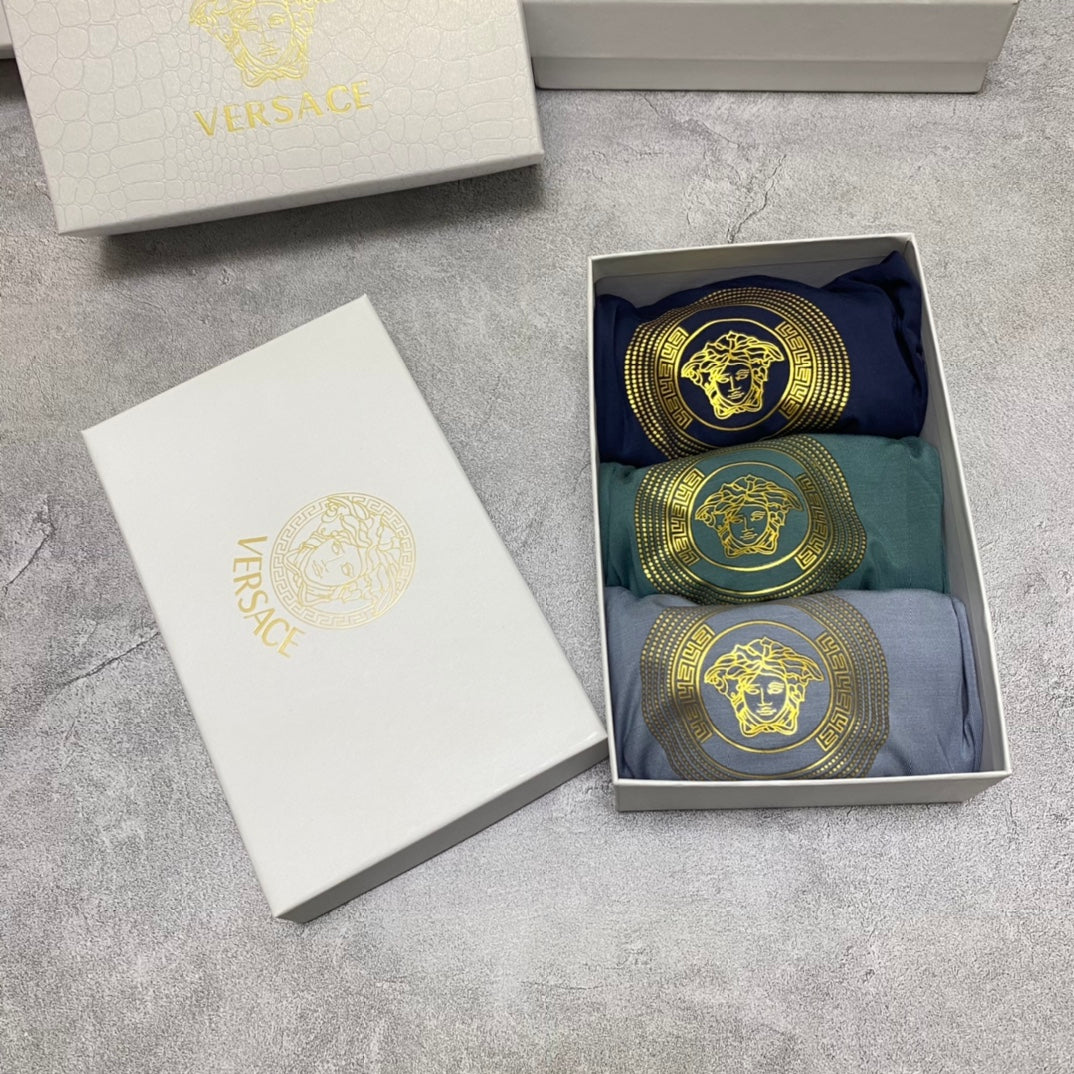 Versace Muted Gold Face Wide Key Waist Boxer Briefs, image 8