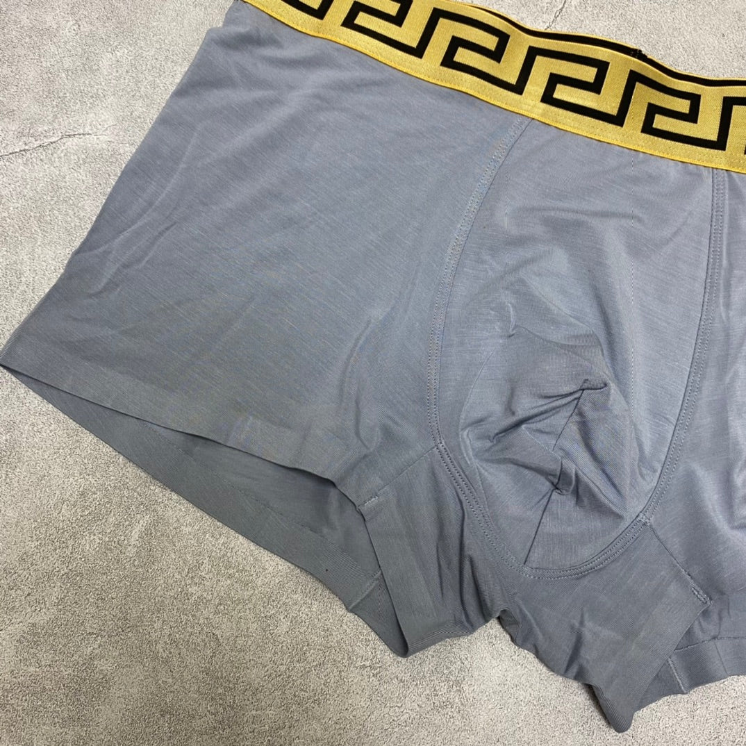 Versace Muted Gold Face Wide Key Waist Boxer Briefs, image 5