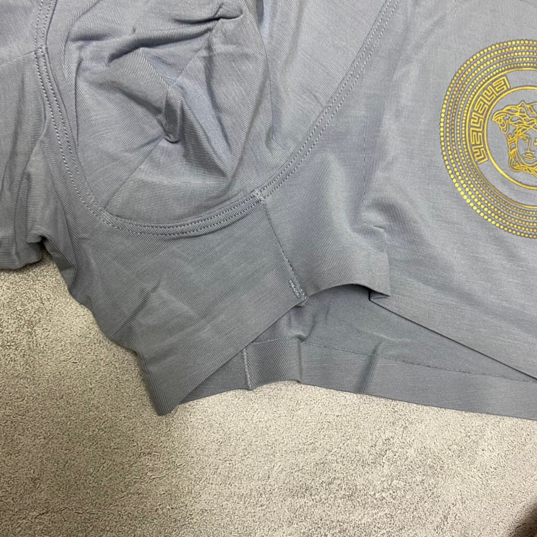 Versace Muted Gold Face Wide Key Waist Boxer Briefs, image 7