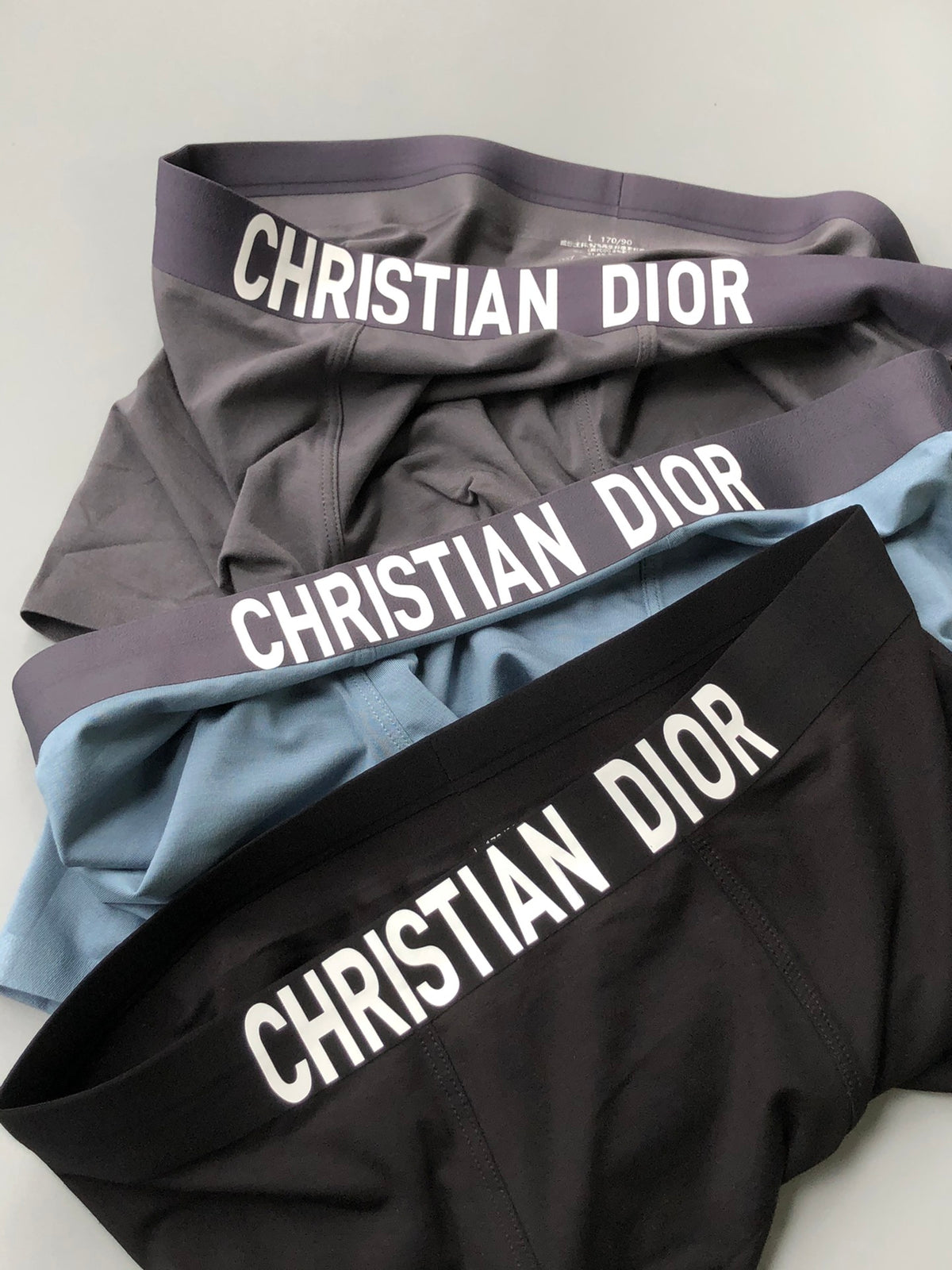 Dior Boxed Bold White Wordmark Bands Boxer Briefs, image 4