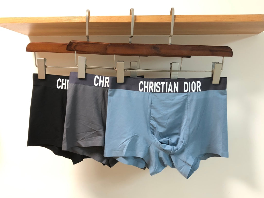 Dior Boxed Bold White Wordmark Bands Boxer Briefs, image 6