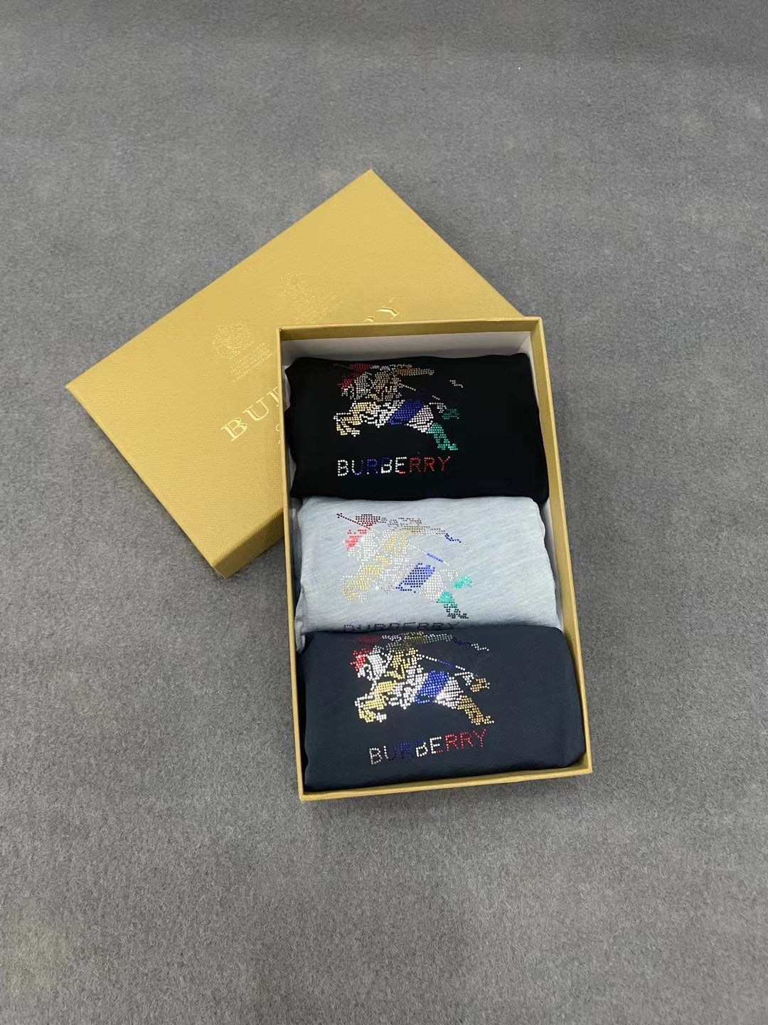 Burberry Boxed Dark Pastel Cartoon Panels Boxer Briefs, image 1