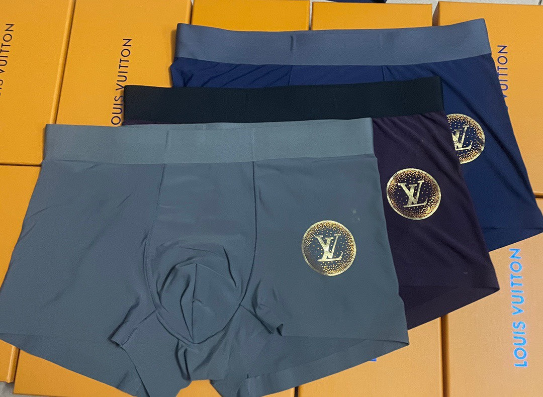Louis Vuitton Boxed Blue Large Circle Monograms Boxer Briefs, image 2